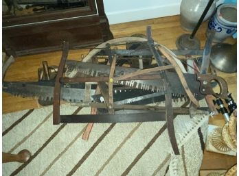 LARGE LOT OF ANTIQUE SAWS