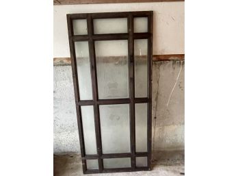 LARGE ACID ETCHED GLASS WINDOW