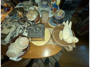 MOSTLY SCANDINAVIAN POTTERY AND WOODENWARE
