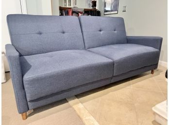 Blue Contemporary Futon Sofa Bed