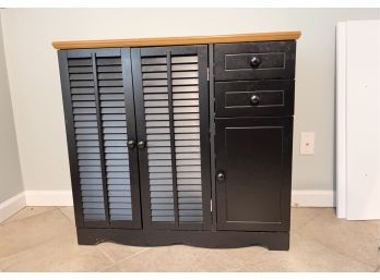 Lightweight Black Storage Cabinet Used As A Media Center (contents Not Included)