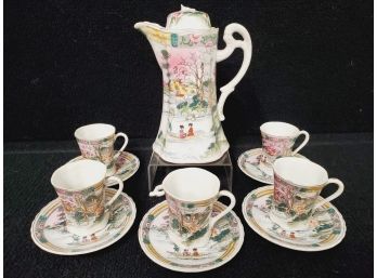 Vintage Hand Painted Made In Japan Porcelain Tea Set