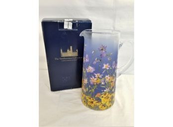 Goebel Smithsonian Collection Blue Wildflowers Pitcher With Gift Box