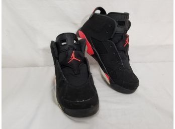 Children's  Air Jordan 6 Retro Infarred Black High Top Sneakers  Size 3Y