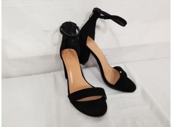 Women's Black 'hannah' Open Toe, Single Strap  Heels By Windsor Size 6.5