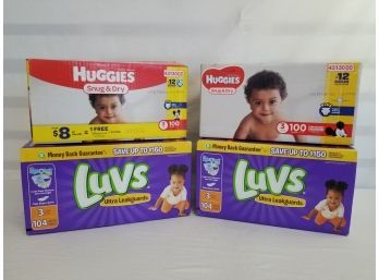 Luvs & Huggies Baby Diapers 16-28lbs  - 408 Diapers