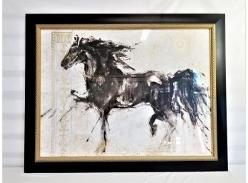 Large Lepa Zena By Marta Gottfried Framed Print 'Horse In Motion'