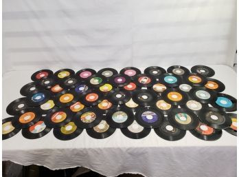 Huge Lot Of  Vintage 45 RPM Records - Many Genres & Artists - No Sleeves