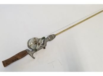 Vintage Short Cork Handle Fishing Rod With Pflueger No. 1893 Reel