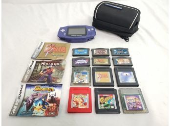 Gameboy Advance With Carry Case And Games