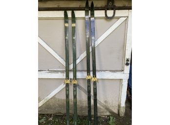 Pair Of Bonna Nor Wooden Skis