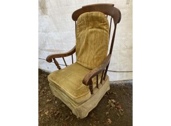 Vintage Wood Spring Rocker Chair