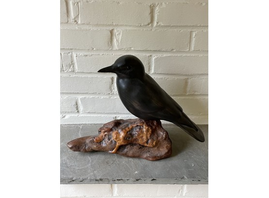 Vintage Big Sky Carvers Large Wood Raven Bird Crow