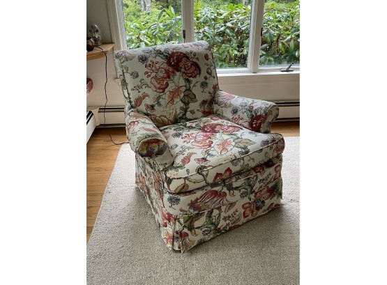 Arm Chair With Floral Pattern