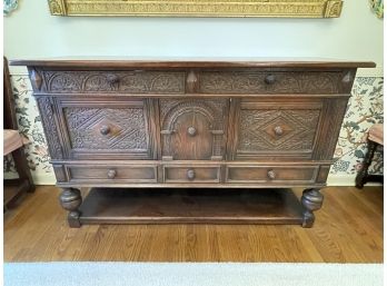 Antique Carved Wood Buffet