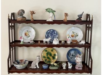 Contents Of Wall Shelf- Knick Knacks And Collectibles