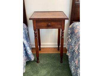 Vintage Wooden Bedside Table With Drawer