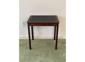 Leather Top Side Table