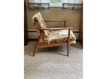 Mid Century Wood Frame Armchair