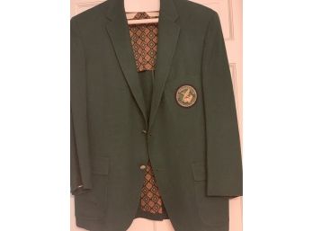 Apawamis Club Patch Sport Coat Blazer Jacket Green Country Club Golf