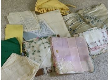 Lot Of Vintage Assorted Handkerchiefs