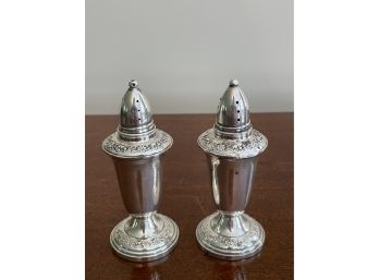 Sterling Silver SALT & PEPPER SHAKERS Empress Weighted