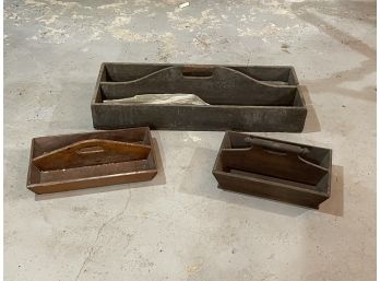 Lot Of 3 Wooden Trays