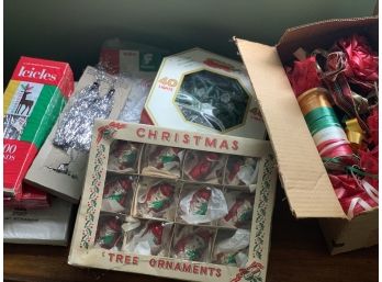 Lot Of Assorted Vintage Christmas Decorations