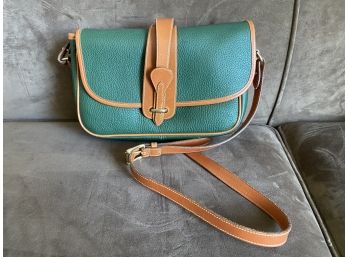 Dooney Burke Green Leather Shoulder Bag