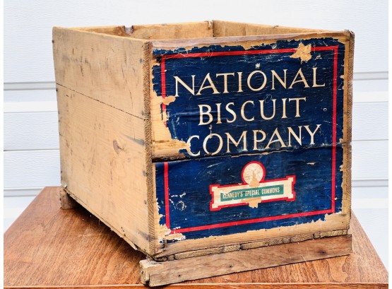 Antique National Biscuit Co Crate