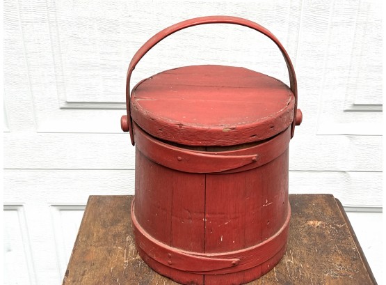 Antique Painted Firkin Bucket