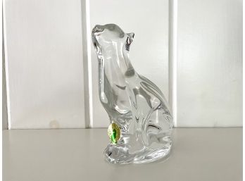 Cat Looking Up Waterford Crystal Figure, Made In Ireland