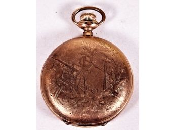 Antique Victorian Gold Filled Waltham Pocket Watch 17 Jewels