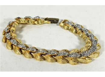 High Quality Gold Tone Rhinestone Vintage Bracelet Designer