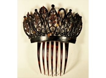 Super Fancy Great Quality Hand Carved Victorian Early Hair Comb