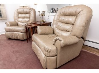 Pair Of Manual Reclining Rocking Chairs