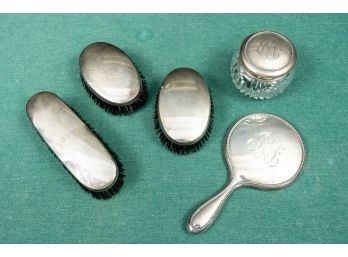 Grouping Of Silver Vanity Items