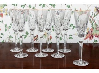 Eight Waterford Champagne Glasses