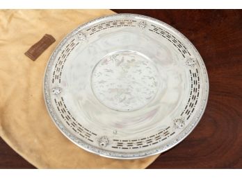 Sterling Plate With Floral Design 10'D