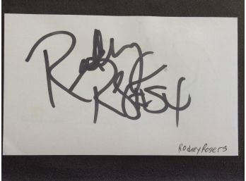 Rodney Rogers Autographed Index Card