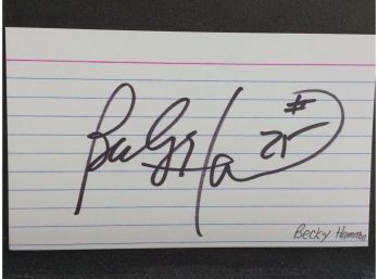 Becky Hammon Autographed Index Card