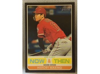 2020 Topps Heritage Now & Then History Making Shohei Ohtani Insert Card
