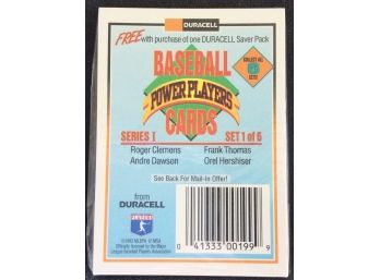 1993 Duracell Baseball Power Players Cards Series 1 (4) Card Sealed Set
