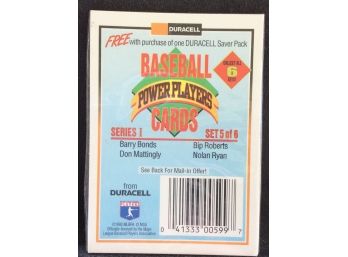1993 Duracell Baseball Power Players Cards Series 1 (4) Card Sealed Set #5