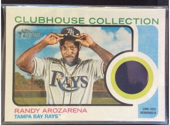 2022 Topps Heritage Clubhouse Collection Randy Arozarena Jersey Relic Card
