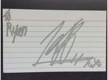 Autographed Index Card