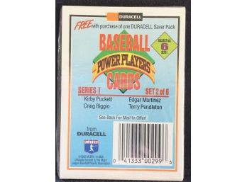 1993 Duracell Baseball Power Players Cards Series 1 (4) Card Sealed Set #6