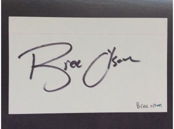 Bree Olson Autographed Index Card