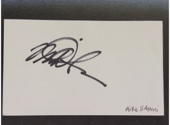 Mike D'Antoni Autographed Index Card