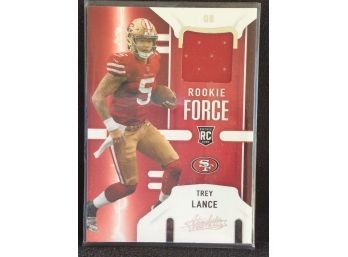 2021 Panini Absolute Rookie Force Trey Lance Jersey Relic Card